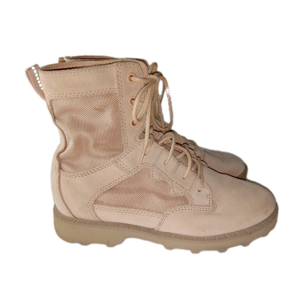Sorel Caribou OTM Waterproof Suede Boots Ancient Fossil/Chalk Size Women's 6